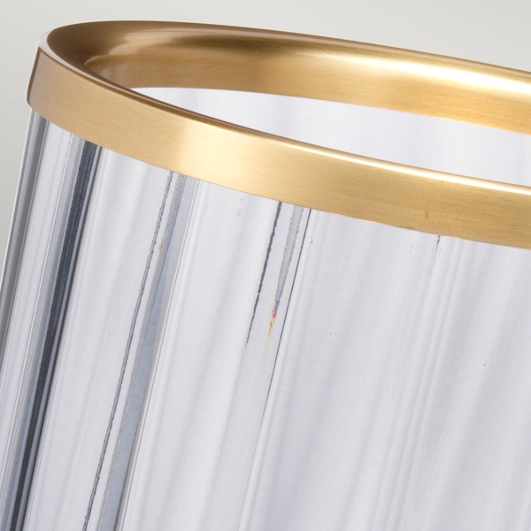 Mosiężna lampa na stół QN-ARNO-SMOKE-AB przydymiona złota