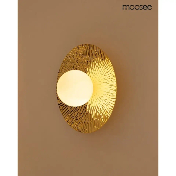 Ścienny kinkiet metalowy SOUL złoty biały MSE1501100575 1xG9 5W okrągły