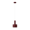 Lampa burgundowa wisząca VITRUM do salonu 1xE27 walec 41638
