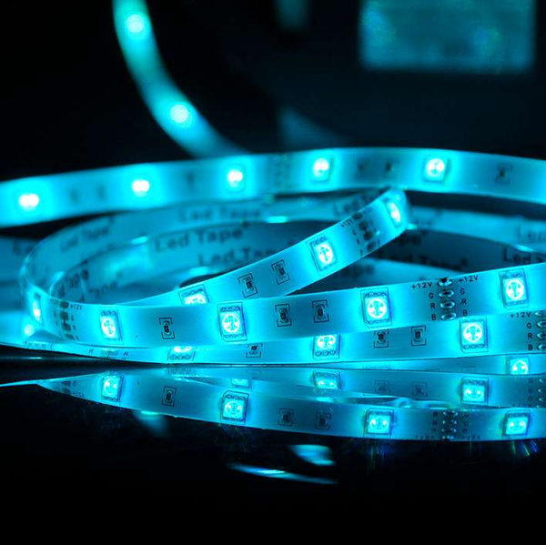 Taśma LED zestaw RGB 314444 Polux 18W sterownik zasilacz IP65 biała