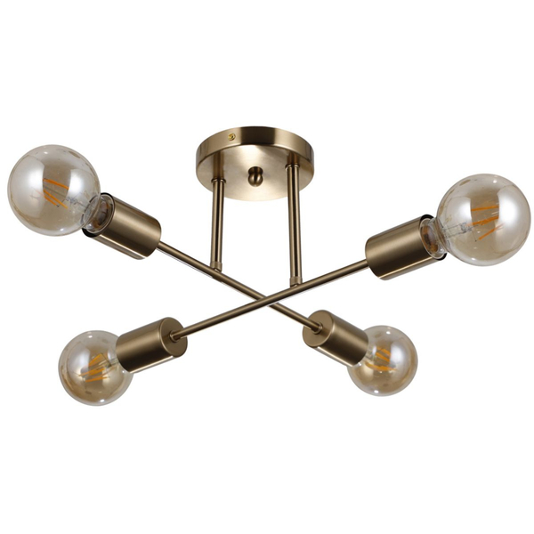 Loftowa lampa sufitowa Formio PND-4052-4-HBR Italux metalowa mosiądz