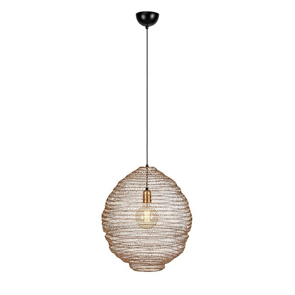 Wisząca lampa metalowa Tazza 108773 Markslojd do sypialni złoty