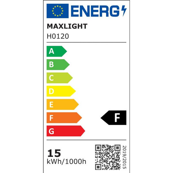 Lampa wpuszczana SHINEMAKER H0120 Maxlight LED 15W 3000K ściemnialna czarna