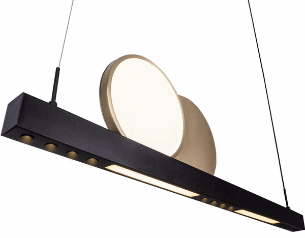 Wisząca lampa nowoczesna Momo P0487 nad wyspę LED 35W 3000K czarna złota