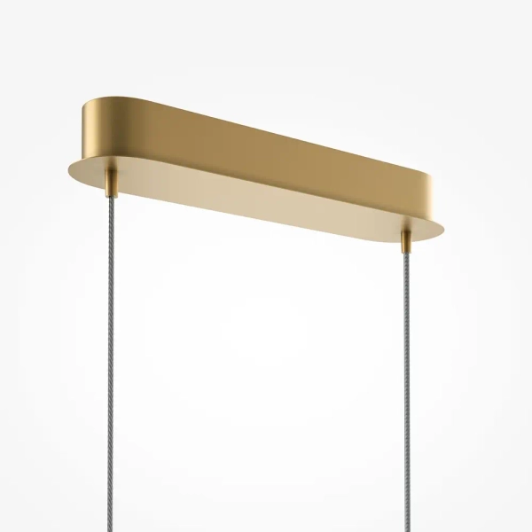 Zagięta wisająca lampa liniowa Curve MOD243PL-L18BSK mosiądz