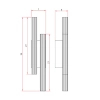 Metalowa lampa ścienna METALIC W0440 tytanowa tuba 4xLED 3W 3000K