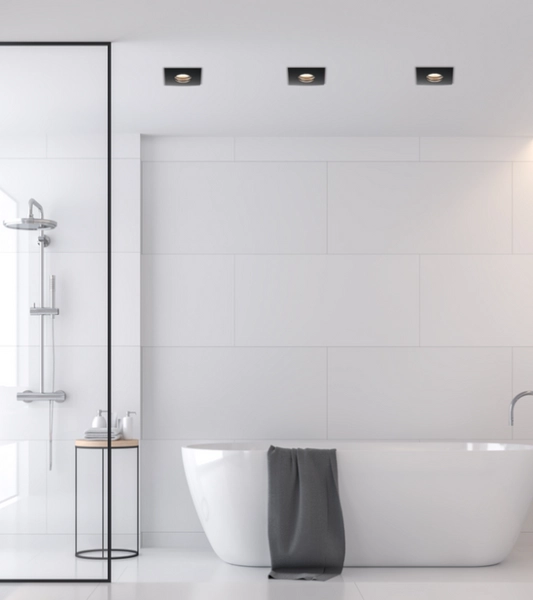 Łazienkowa lampa podtynkowa SH sufitowy wpust IP65 czarny