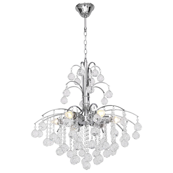 LAMPA wisząca Monte Carlo 6247/6 8C Elem kryształowa OPRAWA crystal ZWIS glamour chrom