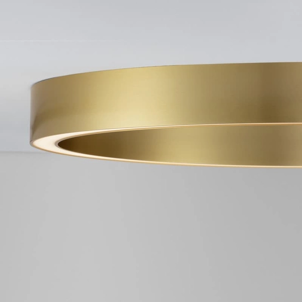 Okrągła modernistyczna oprawa sufitowa Milpa LE43284 LED 50W 3000K złota