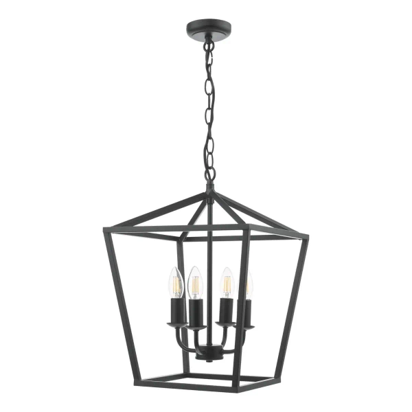 Łańcuchowa wisząca lampa Fionn FIO0422 metalowa vintage czarna