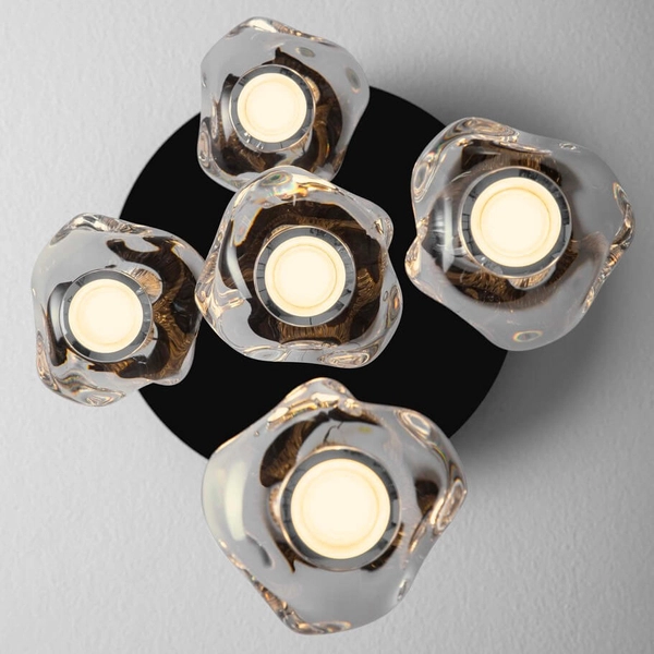 Lampa wisząca glamour CHEPEN LE44642 LED 25W 3000K czarna chrom