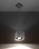 LAMPA SL.0061 metalowa OPRAWA zwis kostka cube szara