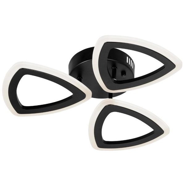 Trójkątna lampa sufitowa W7112-3S BK czarny plafon ledowy 48W