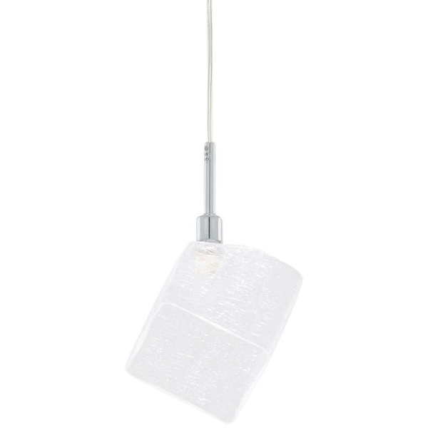 LAMPA wisząca ZEN MD13026003-1A Italux szklana OPRAWA zwis kwadratowy biały chrom