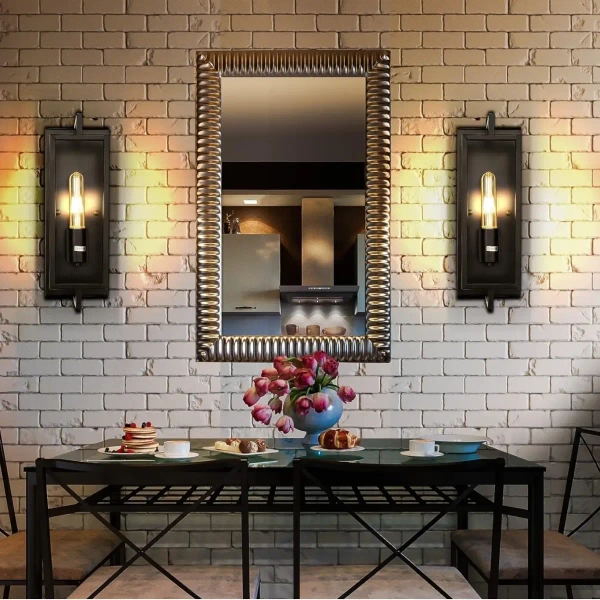 Lampa ścienna Retro ABIGALI-KRSK-E27 industrialny do przedpokoju czarna