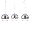Kuchenna lampa wisząca Silver Ball szklane kule loft chrom