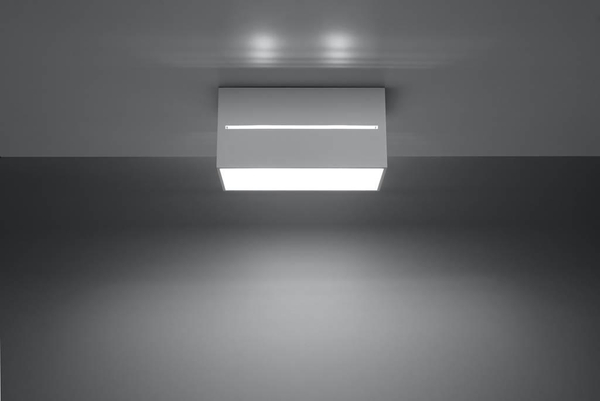 Plafon LAMPA sufitowa SL.0383 natynkowa OPRAWA prostokątna downlight biała