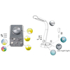 Elastyczna LAMPA stojąca MITTI 58376S Globo regulowana LAMPKA biurkowa LED 8W 3000K - 6300K z portem USB srebrna