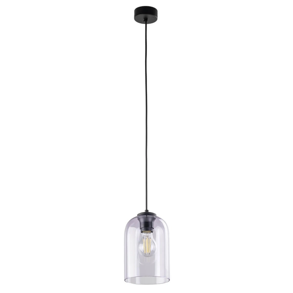 Wisząca lampa do sypialni Molly 10299 tubka fioletowa czarna