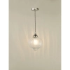 Szklana wisząca lampa Mya MYA0138 do salonu nad stół nikiel