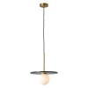 Marmurowa lampa wisząca Bilo PL0136-BK Yaskr kula biała czarna mosiądz OUTLET
