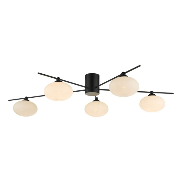 Sufitowa lampa do sypialni Jasper JAS5422 molekuły białe czarne