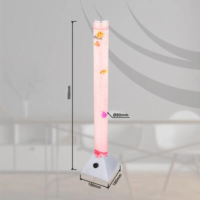 Podłogowa lampa stojąca Mendoza 5 rybek LED RGB 0,06W srebrna