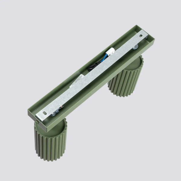 Podwójna lampa sufitowa KARBON SL.1618 tubki ryflowane zielone