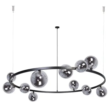 Lampa wisząca molekuły szklane Bolero 41327 grafitowe czarne