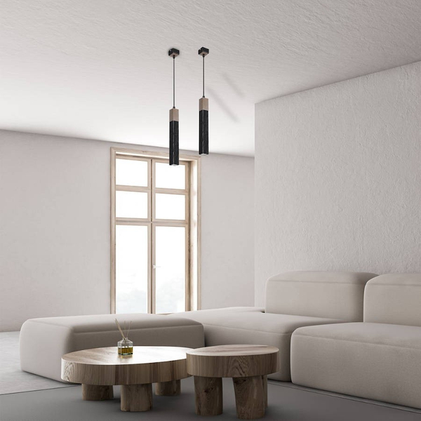 Skandynawska lampa SOLO MLP7469 Milagro wisząca prostokątna czarna