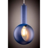 Zwisowa lampa granatowa VITRUM 1xE27 oczko do jadalni nad wyspę 41635