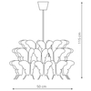 Lampa wisząca FARFALLA LP-3439/1P white Light Prestige motyle białe