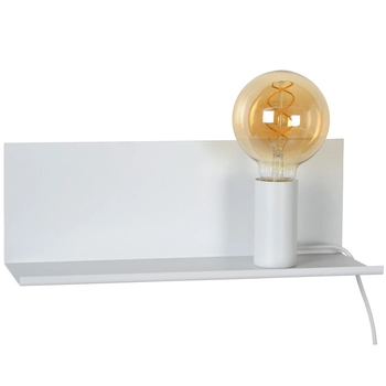 LAMPA ścienna SEBO 06218/01/31 Lucide loftowa OPRAWA metalowa półka kinkiet biały