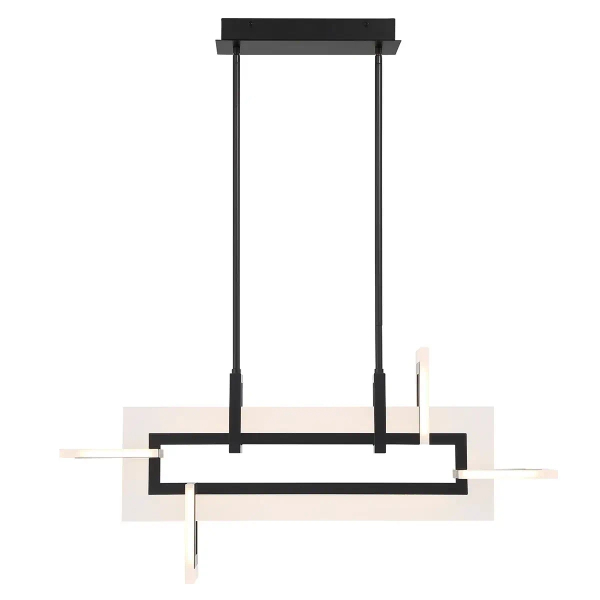 Prostokątna lampa wisząca Inizio QN-INIZIO-LP-S-BK LED 46W 3000K czarny