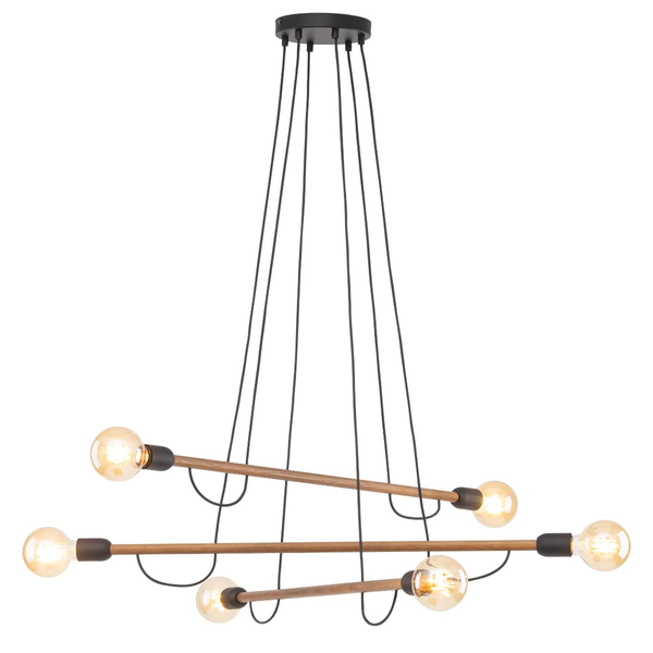 Lampa wisząca nad stół Helix 4950 TK Lighting wielopunktowa czarna orzech