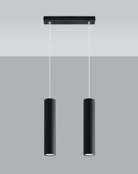 LAMPA wisząca SL.0328 metalowa OPRAWA zwis tuby czarne