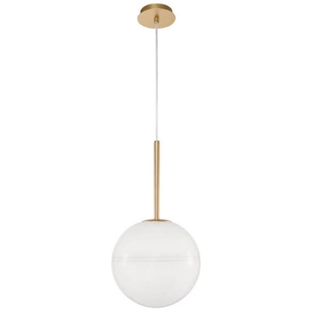 Wisząca LAMPA modernistyczna PEREZ LE41746 Luces Exclusivas szklana OPRAWA ball ZWIS kula biała złota