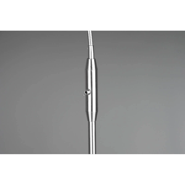 Regulowana lampa podłogowa IKERIS DL001-46331 do czytania srebrny biały