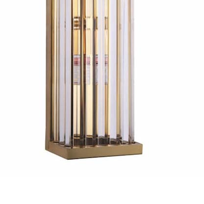 Szklana lampa ścienna CGCUBICON do przedpokoju mosiądz