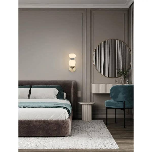 Porcelanowa lampa wisząca FELANZO LE45240 biała złota niebieska