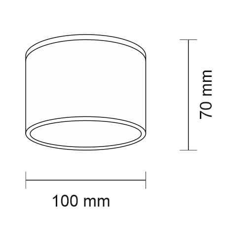 Plafon LAMPA sufitowa SUWA 7075 Shilo natynkowa OPRAWA downlight okrągły biały