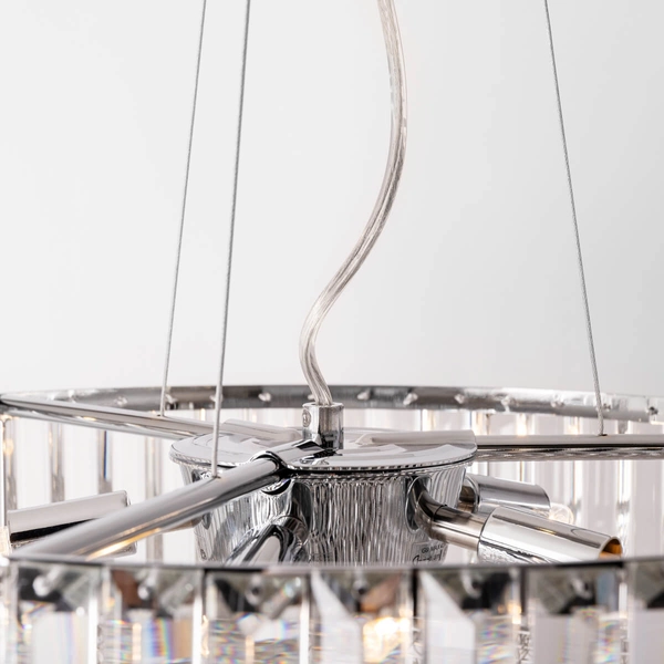 Lampa wisząca PRINCE P0360-05B-F4AC kryształowa glamour przezroczysty