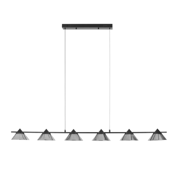 Lampa wisząca geometryczna BLAKE ST-MD1026 czarna szklana metalowa LED 24W 3000K nad stół