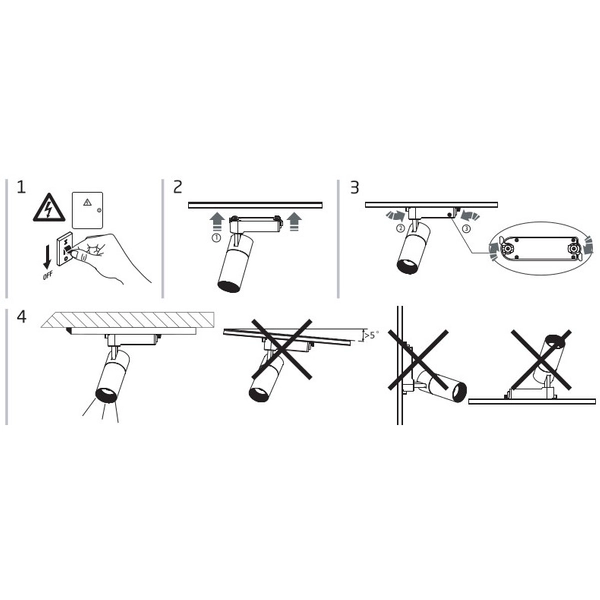 Reflektor do 1-fazowego szynoprzewodu Profile Tinos 10374 Nowodvorski LED 20W 3000K biały