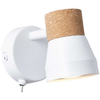 Metalowa lampa ścienna Moka 75711/75 korek biała