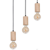 LAMPA skandynawska LINES MLP8826 Milagro wisząca OPRAWA drewniany ZWIS tuby na listwie drewno czarne