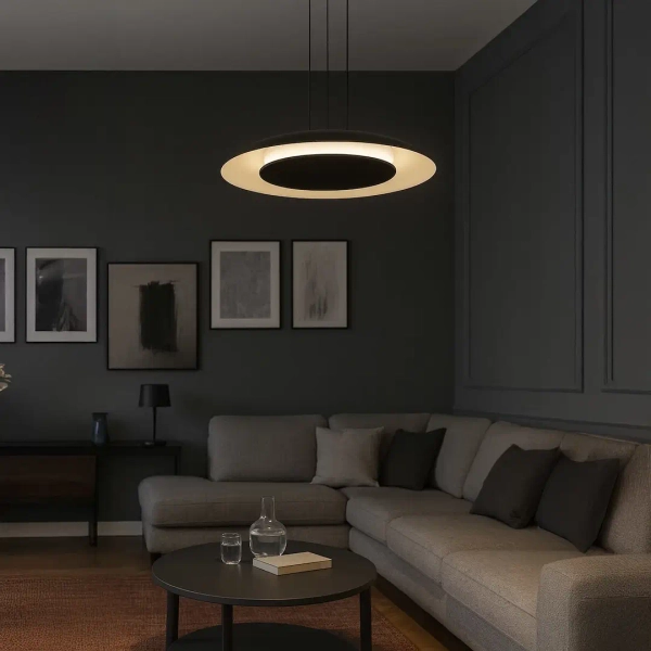 Ledowa lampa wisząca Piattino ML1814 LED 30W 3000-6000K ring czarny