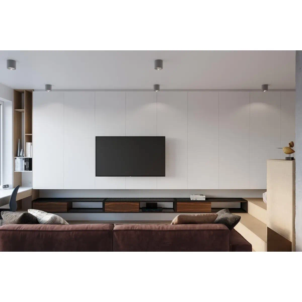 Sufitowa LAMPA downlight SL.0696 natynkowa OPRAWA tuba metalowa szara