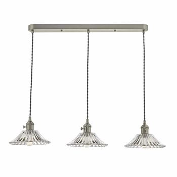 Lampa wisząca nad wyspę Hadano HAD3661-04 Dar Lighting chrom przezroczysta