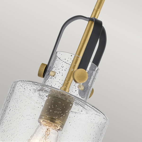 Lampa wisząca loft QN-KITNER-P-NBR do jadalni mosiądz